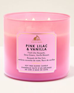 Pink Lilac & Vanilla 3-Wick Candle image number null