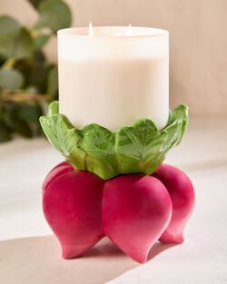 Beet Pedestal 3-Wick Candle Holder image number null