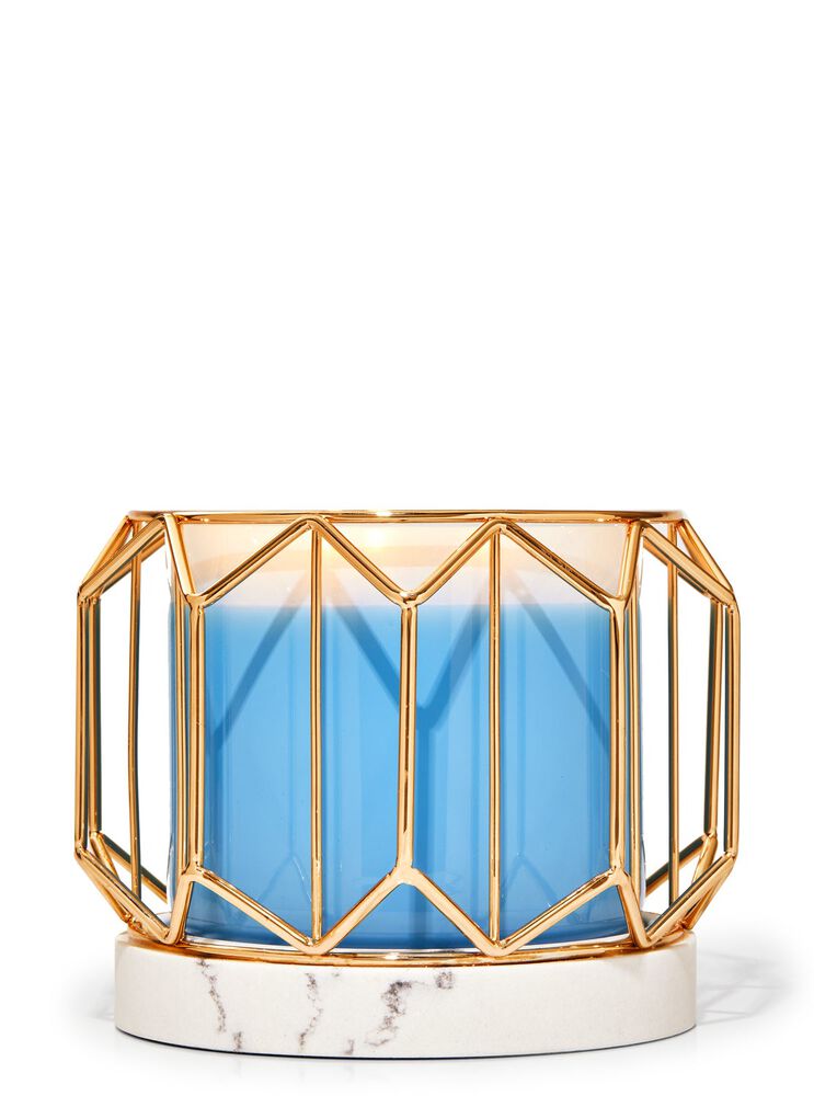 Golden Decagon 3-Wick Candle Holder 3-Wick Candle Holder