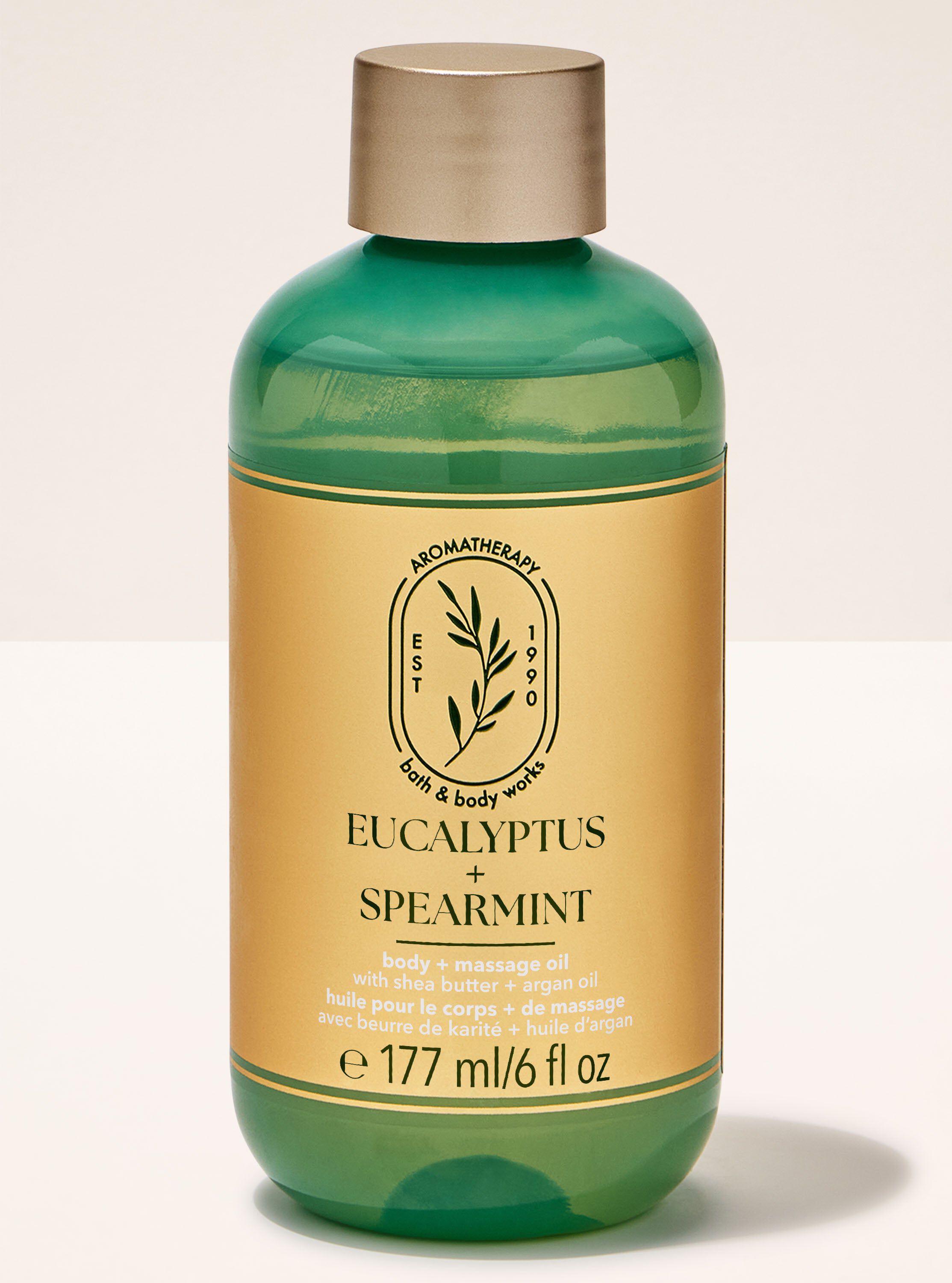 アロマオイル Bath & Body Works Shop Eucalyptus Spearmint Body and Massage Oil | Bath & Body Works