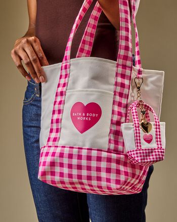 Pink Gingham Tote Bag Tote Bag