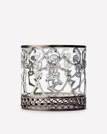 Glow-in-the-Dark Dancing Skeleton 3-Wick Candle Holder 3-Wick Candle Holder