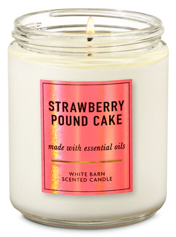 Strawberry Pound Cake Single Wick Candle Single Wick Candle