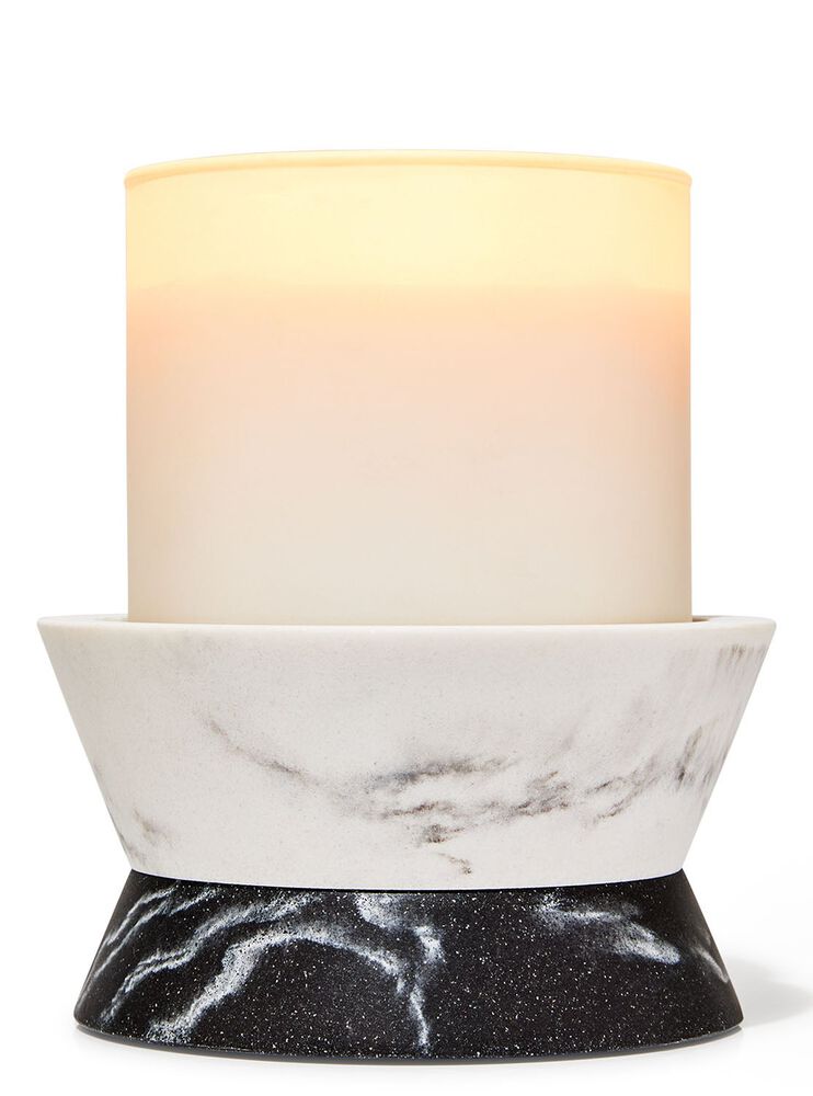 Mixed Marble Pedestal 3-Wick Candle Holder 3-Wick Candle Holder