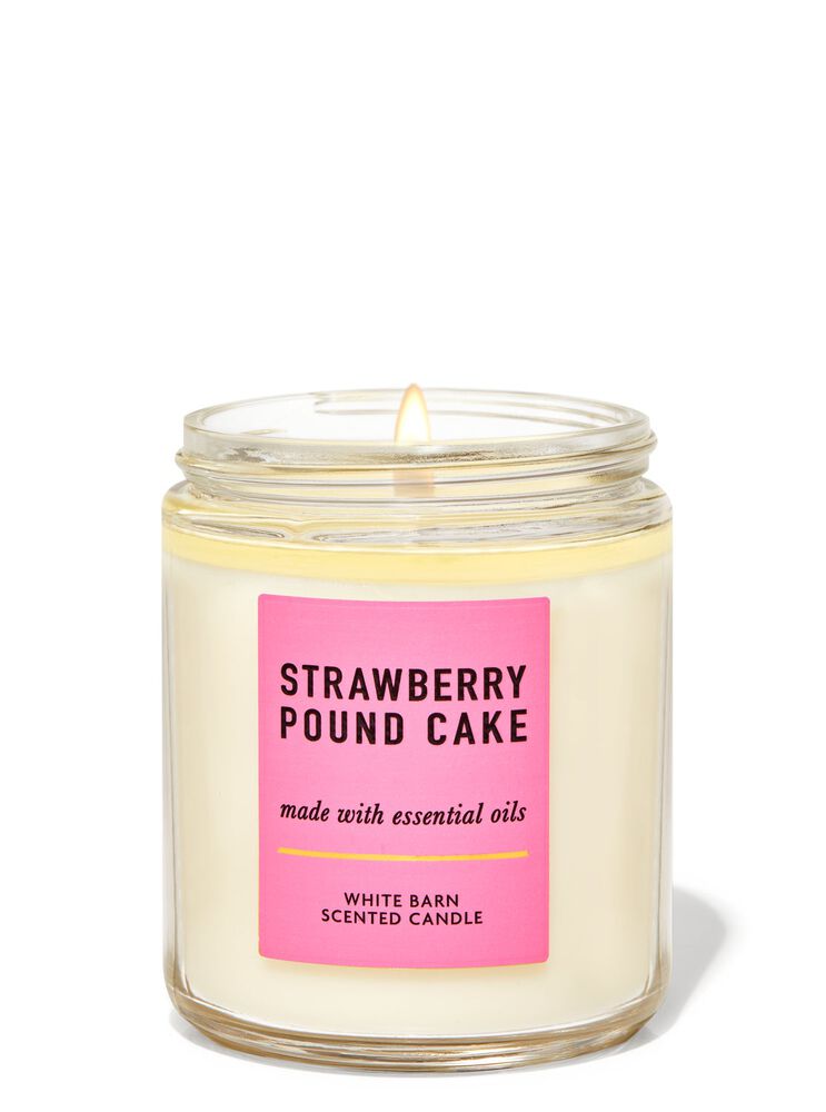Strawberry Pound Cake Single Wick Candle Single Wick Candle