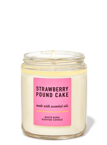 Strawberry Pound Cake Single Wick Candle Single Wick Candle