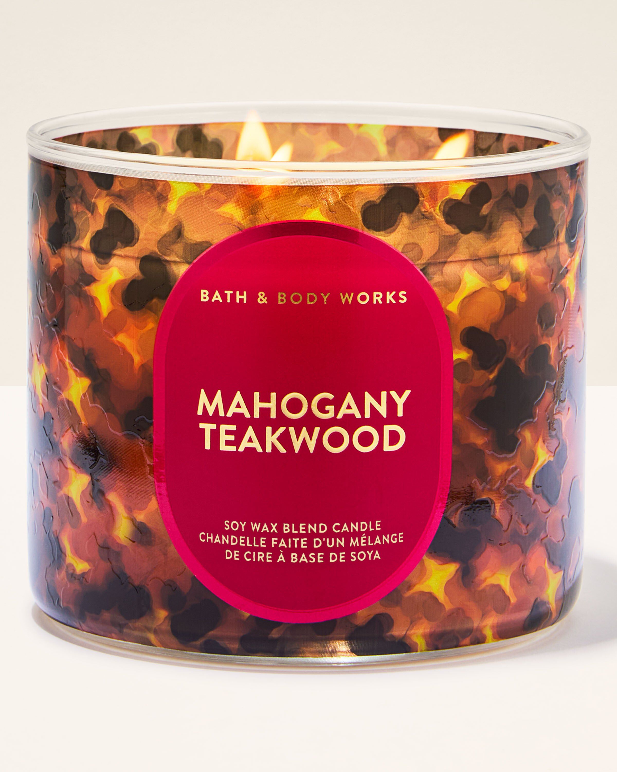 Rouge Rebel &Ocean, Mahogany Teakwood ３点 Shop Mahogany Teakwood 3-Wick Candle | Bath & Body Works Australia