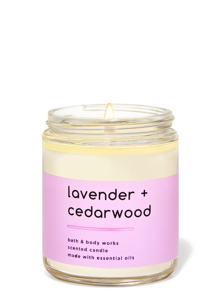Lavender Cedarwood Single Wick Candle Single Wick Candle