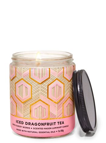 Iced Dragonfruit Tea Mason Single Wick Candle Single Wick Candle