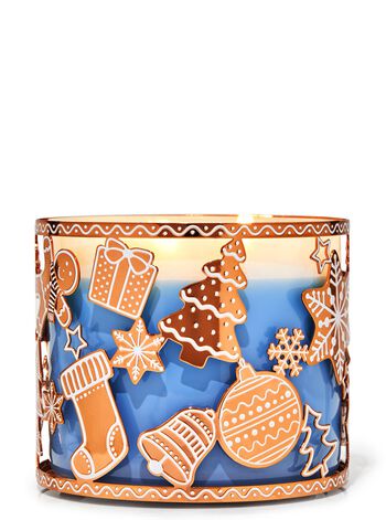 Gingerbread Ornaments 3-Wick Candle Holder 3-Wick Candle Holder