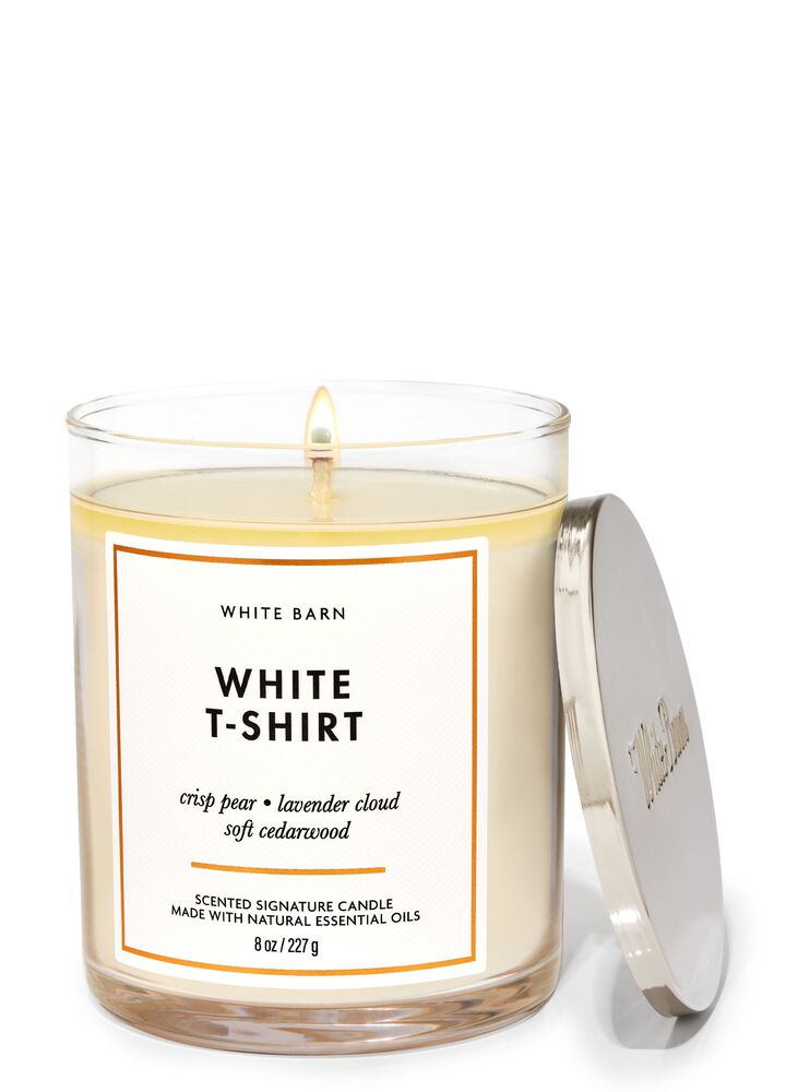 White T-Shirt Signature Single Wick Candle Single Wick Candle