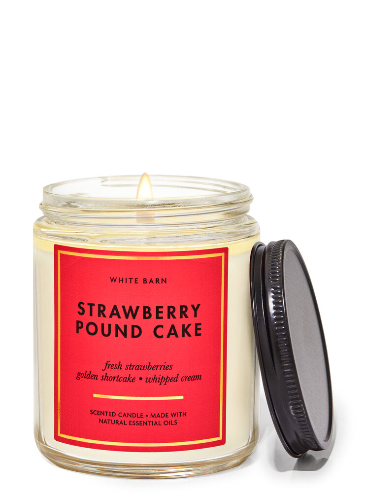 Strawberry Pound Cake Single Wick Candle Single Wick Candle
