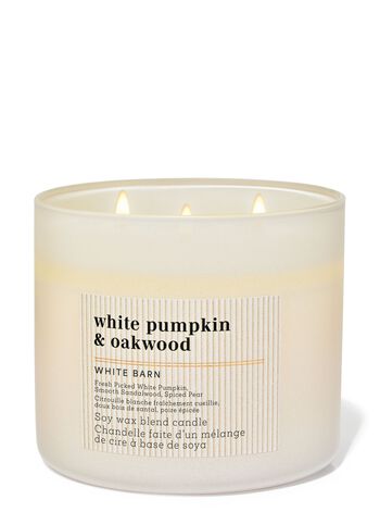 White Pumpkin & Oakwood 3-Wick Candle 3-Wick Candle