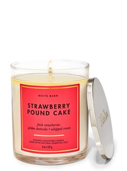 Strawberry Pound Cake Signature Single Wick Candle image number null