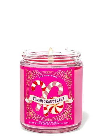 Crushed Candy Cane Single Wick Candle Single Wick Candle
