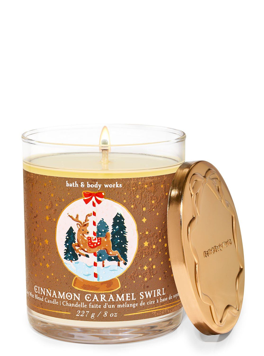 Shop Cinnamon Caramel Swirl Single Wick Candle | Bath & Body Works