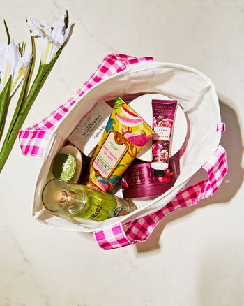 Pink Gingham Tote Bag Tote Bag