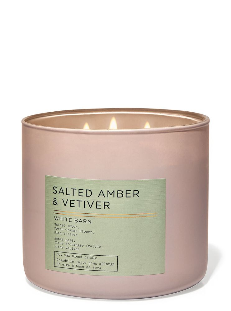 Salted Amber & Vetiver 3-Wick Candle 3-Wick Candle