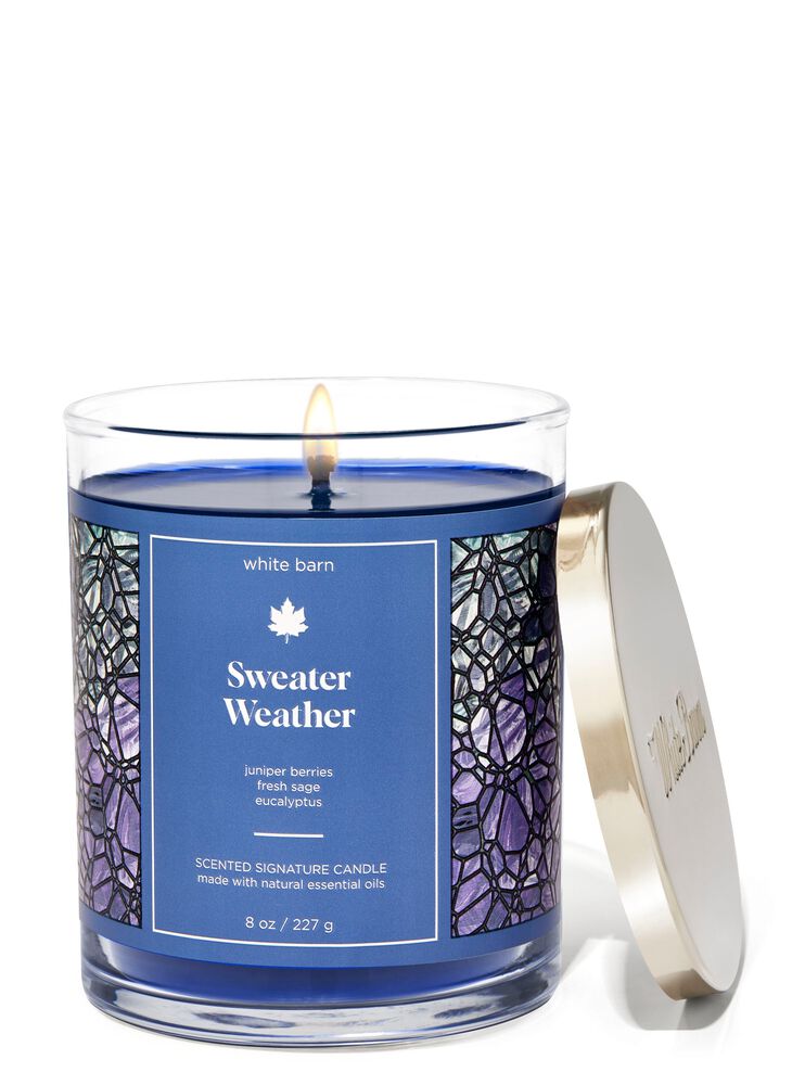Sweater Weather Signature Single Wick Candle Single Wick Candle