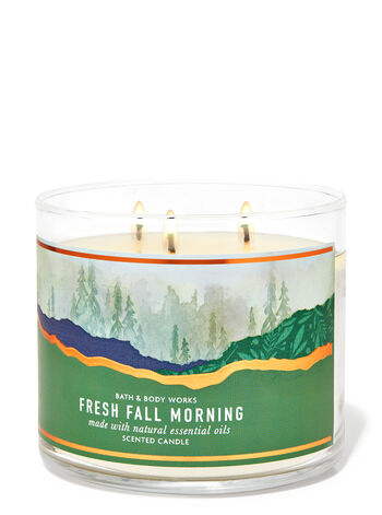 Buy Fresh Fall Morning 3-Wick Candle Online | Bath & Body Works Australia