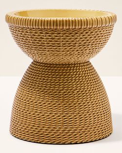 Woven Pedestal 3-Wick Candle Holder image number null