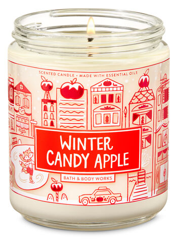 Winter Candy Apple Single Wick Candle Single Wick Candle