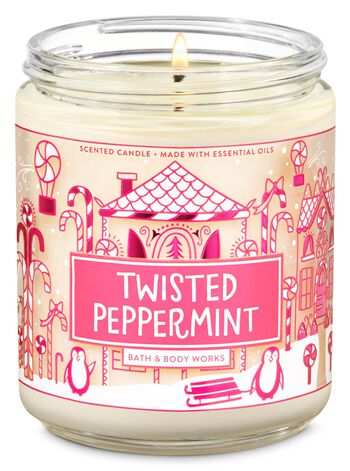 Twisted Peppermint Single Wick Candle Single Wick Candle