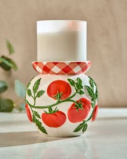 Tomato Vine Pedestal 3-Wick Candle Holder image number null