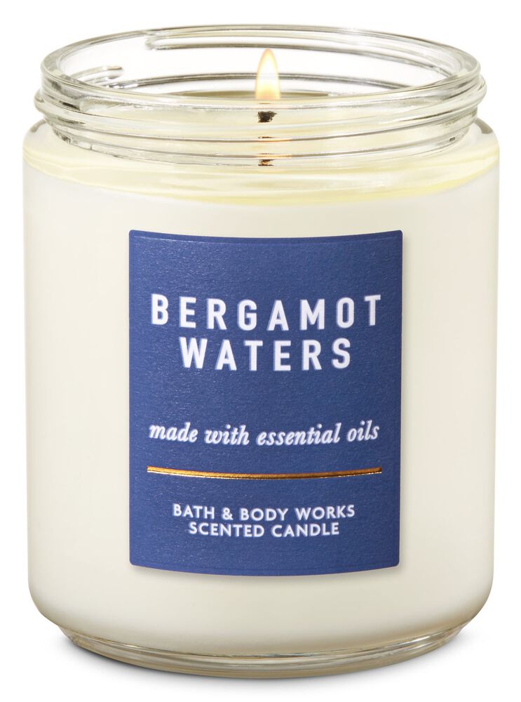 Bergamot Waters Single Wick Candle Single Wick Candle