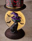 Light-up Cat and Moon Pedestal 3-Wick Candle Holder image number null