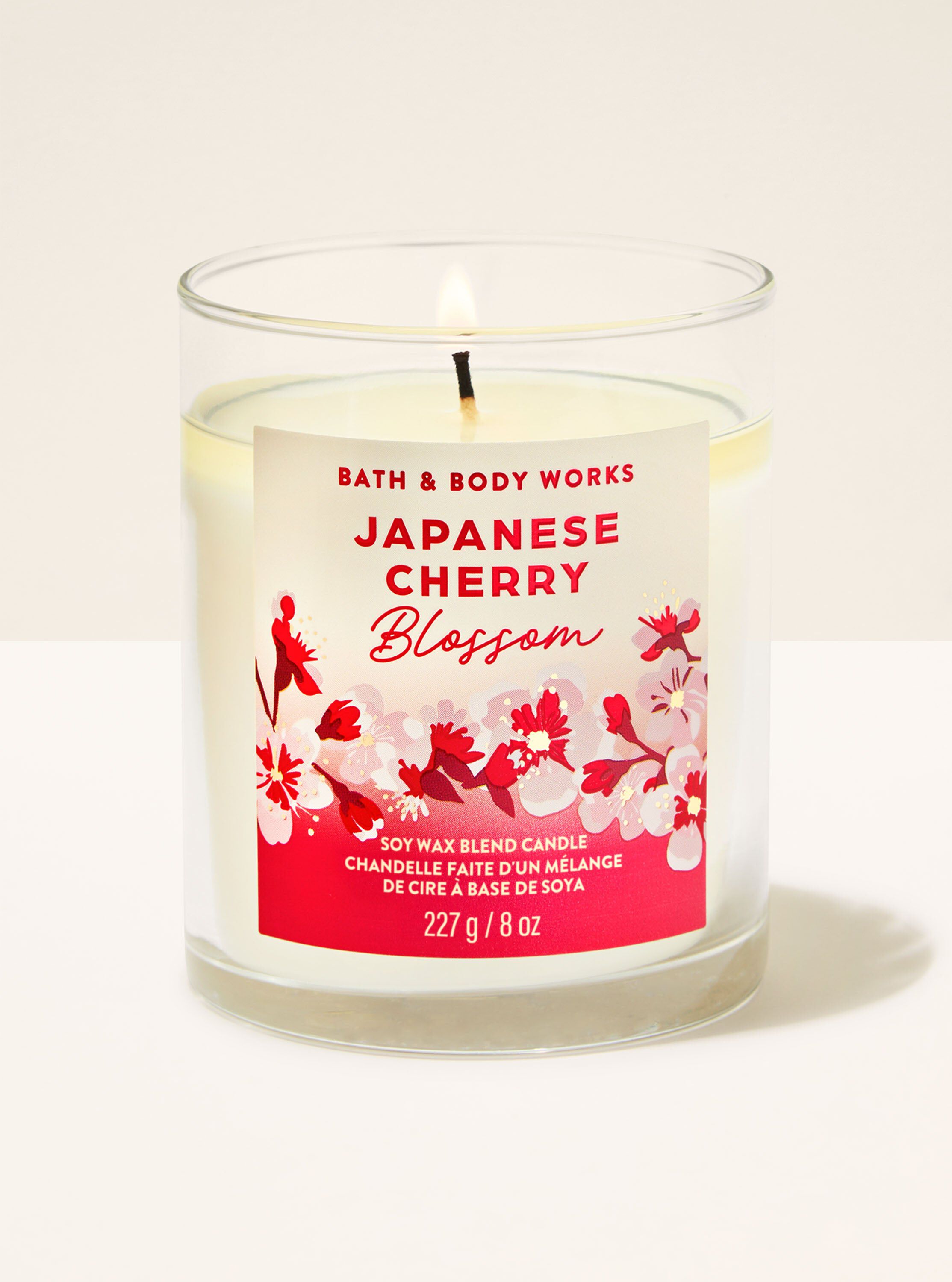 Shop Japanese Cherry Blossom Single Wick Candle | Bath & Body