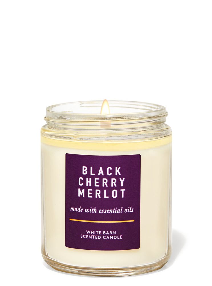Black Cherry Merlot Single Wick Candle Single Wick Candle
