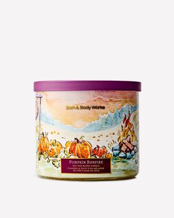 Pumpkin Bonfire 3-Wick Candle image number null