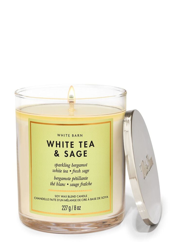 White Tea & Sage Single Wick Candle Single Wick Candle