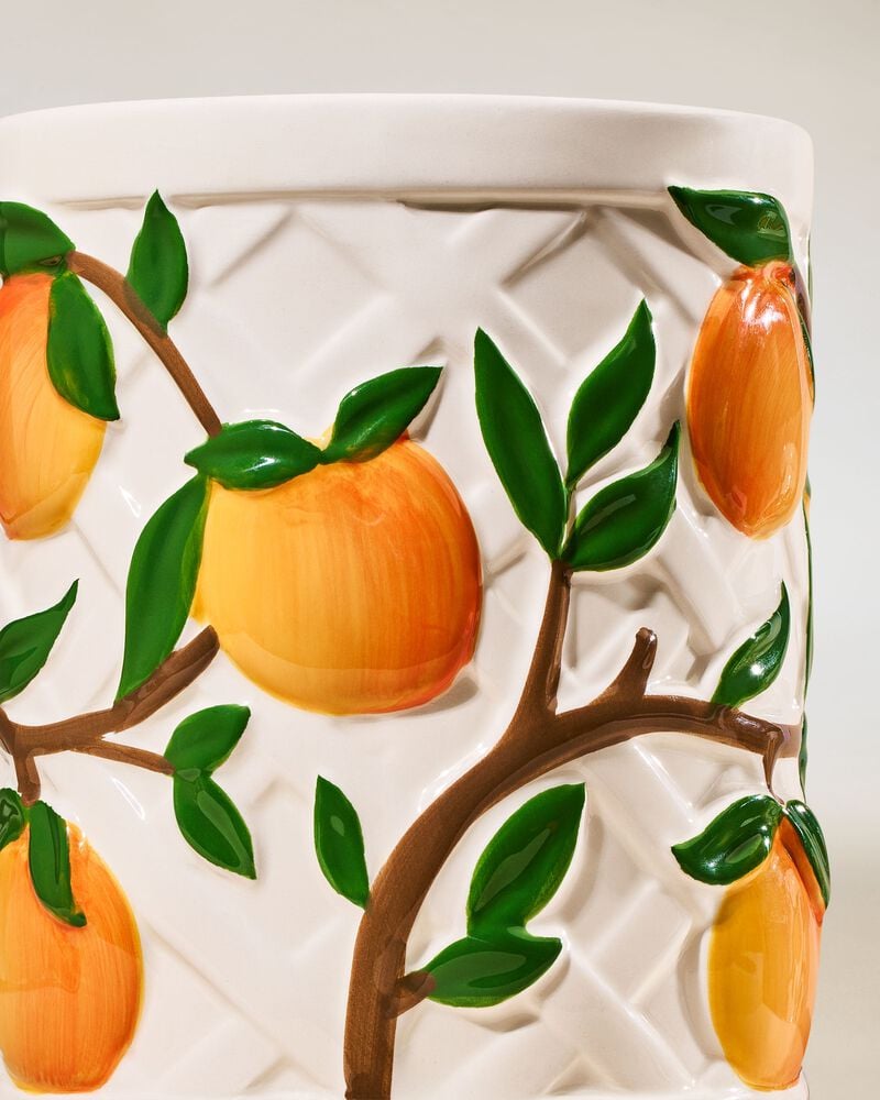 Vera Bradley Peach Pedestal 3-Wick Candle Holder 3-Wick Candle Holder