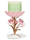 Metal Flower Pedestal 3-Wick Candle Holder image number null