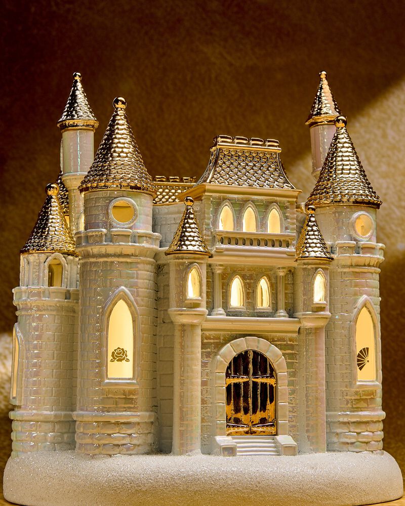 Disney Princess Light-up Castle Pedestal 3-Wick Candle Holder 3-Wick Candle Holder