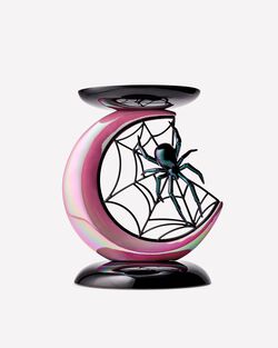 Spider and Moon Pedestal 3-Wick Candle Holder