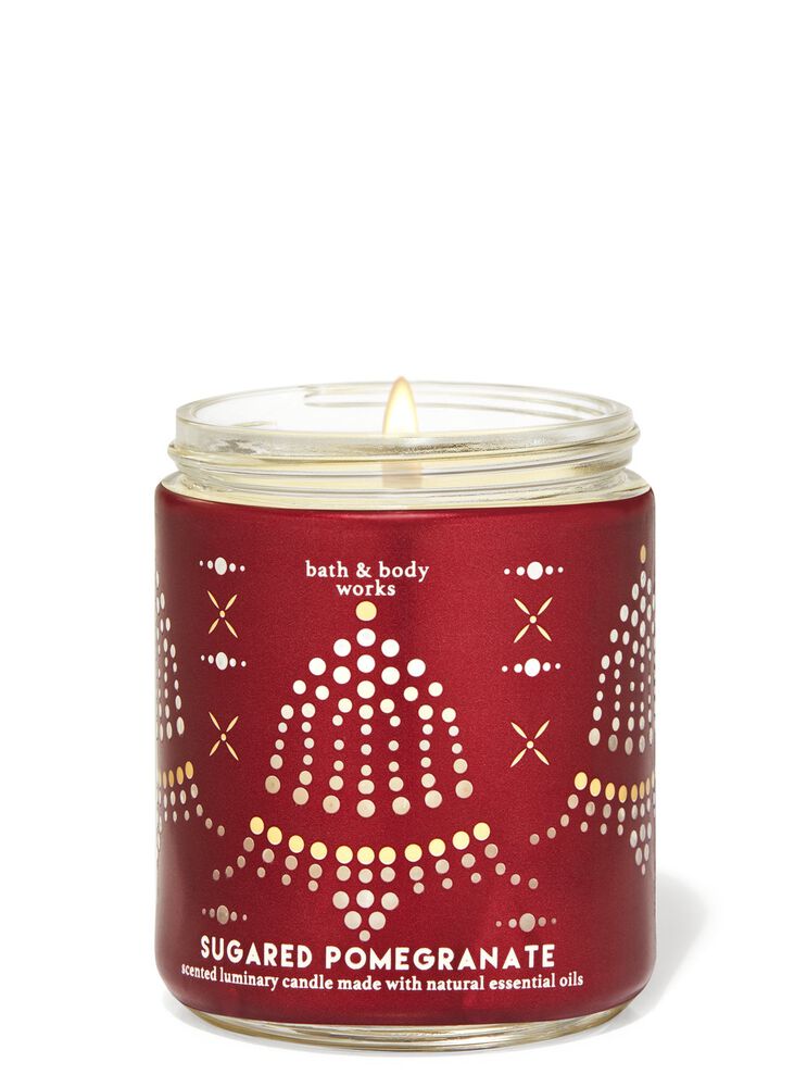 Sugared Pomegranate Single Wick Candle Single Wick Candle