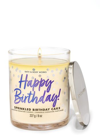 Sprinkled Birthday Cake Signature Single Wick Candle Single Wick Candle