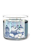 Snowflakes & Citrus 3-Wick Candle image number null