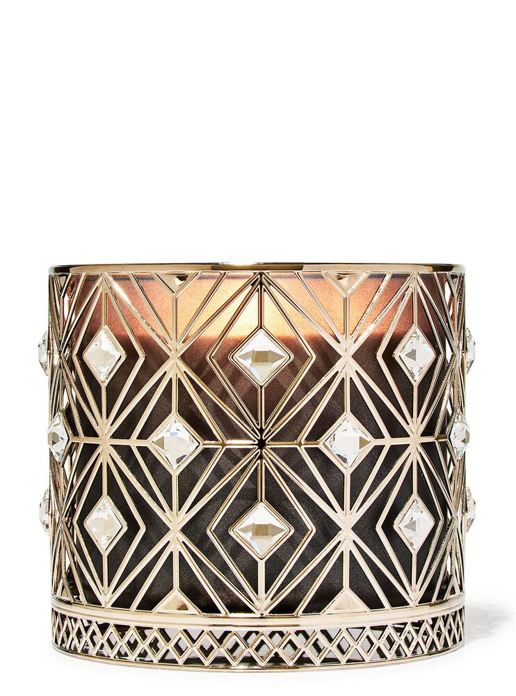 Diamond Bling 3-Wick Candle Holder 3-Wick Candle Holder