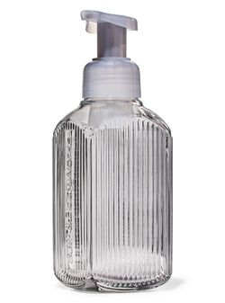 Gray Vertical Lines Gentle & Clean Foaming Hand Soap Dispenser