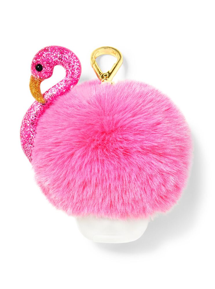 Pink Flamingo Pom PocketBac Holder