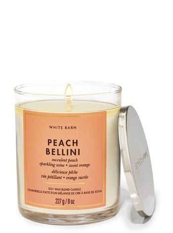 Peach Bellini Single Wick Candle Single Wick Candle
