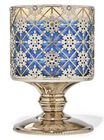 Geo Snowflake Pedestal 3-Wick Candle Holder image number null