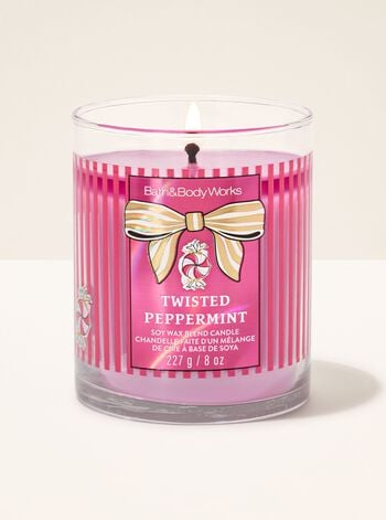 Twisted Peppermint Single Wick Candle Single Wick Candle