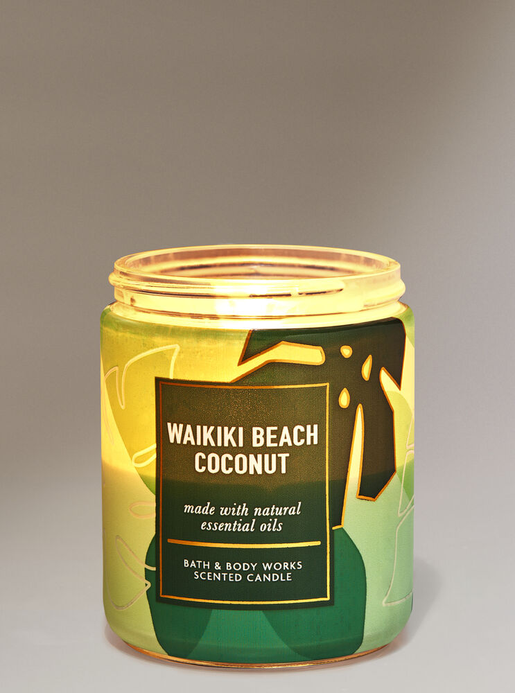 Waikiki Beach Coconut Single Wick Candle Single Wick Candle
