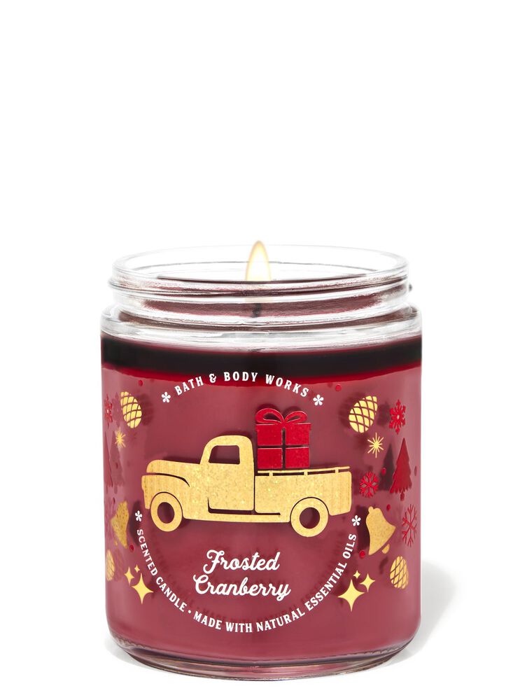 Frosted Cranberry Single Wick Candle Single Wick Candle