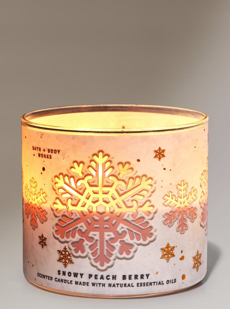 Snowy Peach Berry 3-Wick Candle 3-Wick Candle